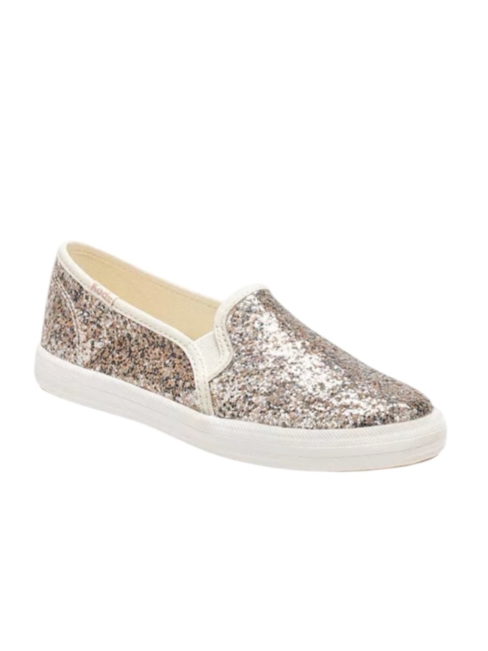 Kate Spade + Keds Gold Glitter Slip on Sneakers 2